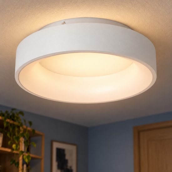 Plafoniera rotonda moderna bianco led 22w 2700k