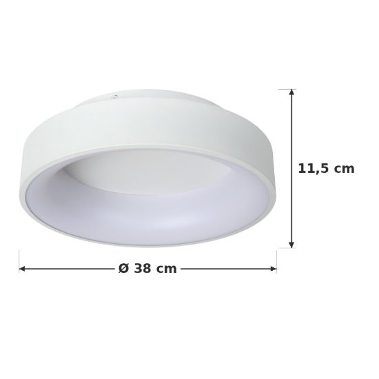 Plafoniera rotonda moderna bianco led 22w 2700k