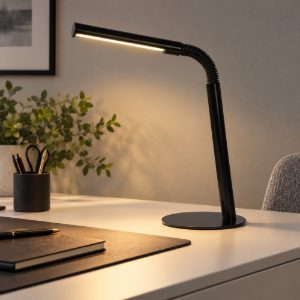 Lampada da scrivania per studio moderna nero led 5w 2700k