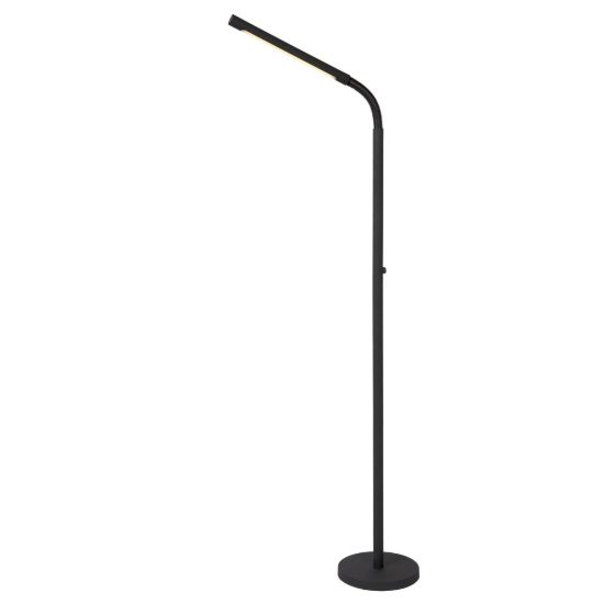 Piantana da lettura per soggiorno moderna nero led 6w 2700k touch dimmer ricaricabile