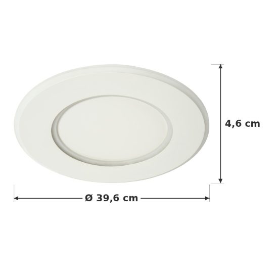 Plafoniera rotonda extrapiatta moderna bianco led 24w 2700k dimmerabile
