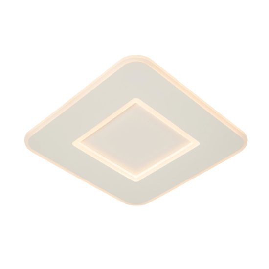 Plafoniera quadrata extrapiatta moderna bianco led 24w 2700k dimmerabile