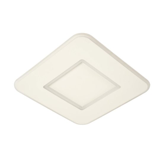 Plafoniera quadrata extrapiatta moderna bianco led 24w 2700k dimmerabile