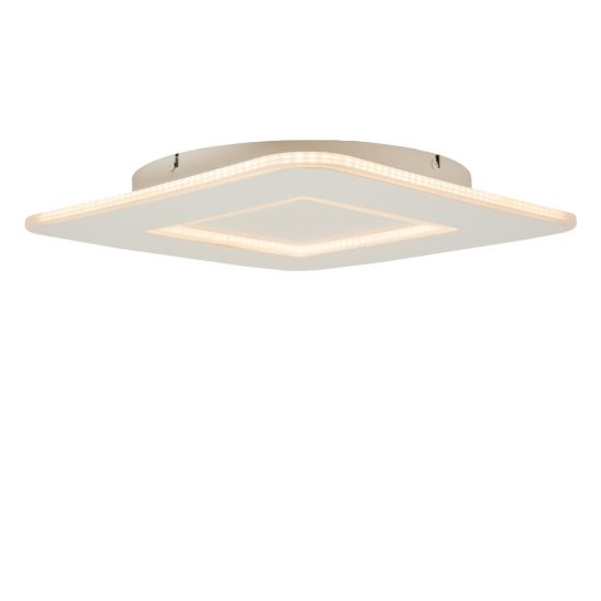 Plafoniera quadrata extrapiatta moderna bianco led 24w 2700k dimmerabile