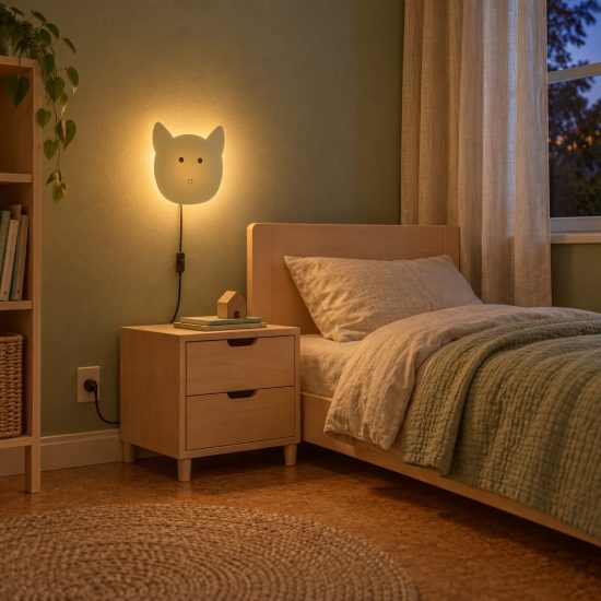 Applique moderna verde nero led 7w 2700k touch dimmer a forma di gatto