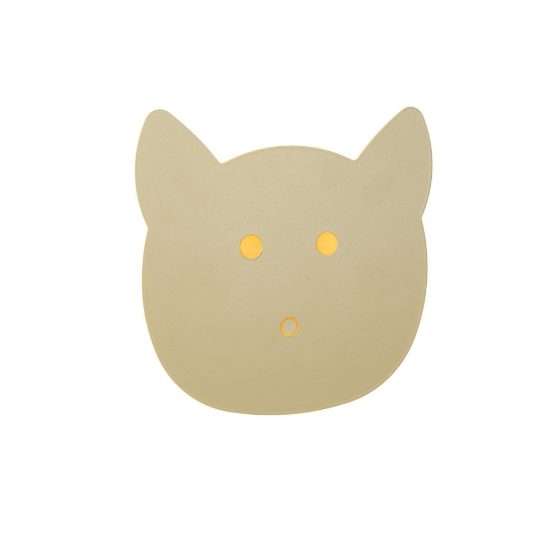 Applique moderna verde nero led 7w 2700k touch dimmer a forma di gatto