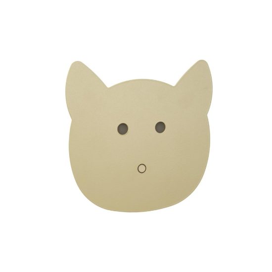 Applique moderna verde nero led 7w 2700k touch dimmer a forma di gatto