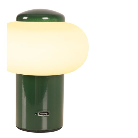 Abat-jour ovale per comodino moderno verde led 0,8w 2700k touch dimmer ricaricabile