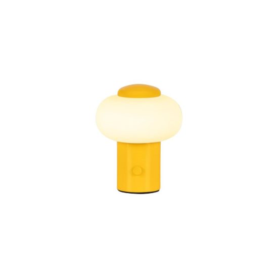Abat-jour ovale per comodino moderno giallo led 0,8w 2700k touch dimmer ricaricabile