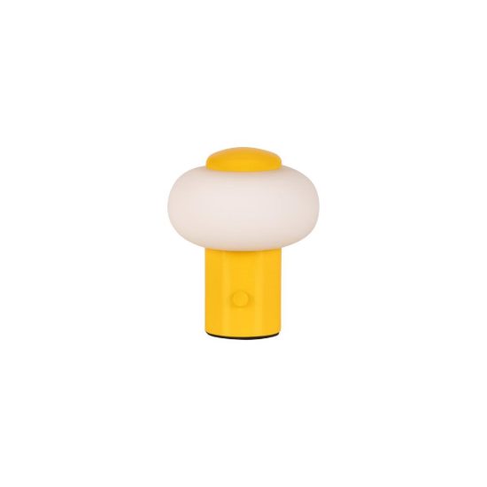 Abat-jour ovale per comodino moderno giallo led 0,8w 2700k touch dimmer ricaricabile