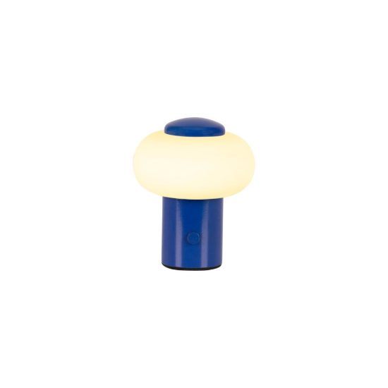 Abat-jour ovale per comodino moderno blu led 0,8w 2700k touch dimmer ricaricabile