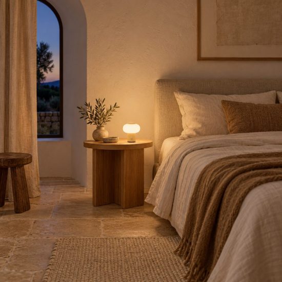 Abat-jour ovale per comodino moderno crema led 0,8w 2700k touch dimmer ricaricabile