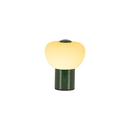 Abat-jour a cupola per comodino moderno verde led 0,8w 2700k touch dimmer ricaricabile
