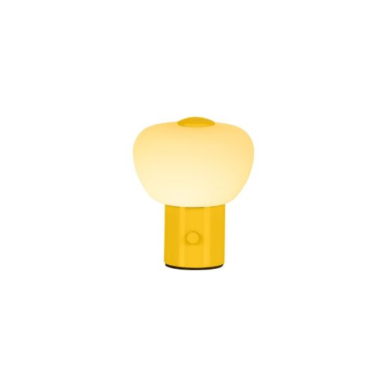 Abat-jour a cupola per comodino moderno giallo led 0,8w 2700k touch dimmer ricaricabile