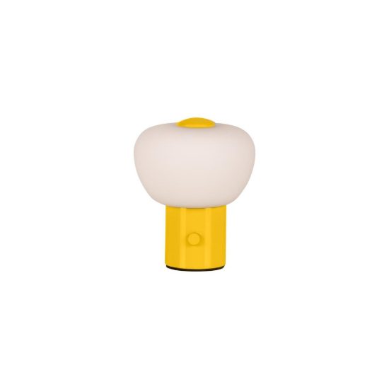 Abat-jour a cupola per comodino moderno giallo led 0,8w 2700k touch dimmer ricaricabile