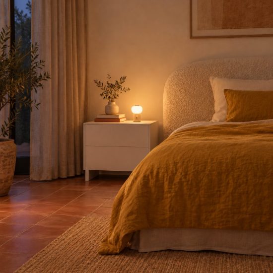 Abat-jour a cupola per comodino moderno crema led 0,8w 2700k touch dimmer ricaricabile