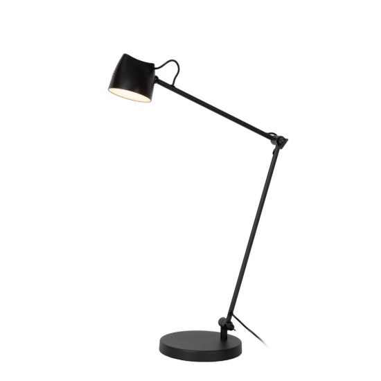 Lampada da scrivania a braccio per studio moderna nero led 8w 2700k touch dimmer