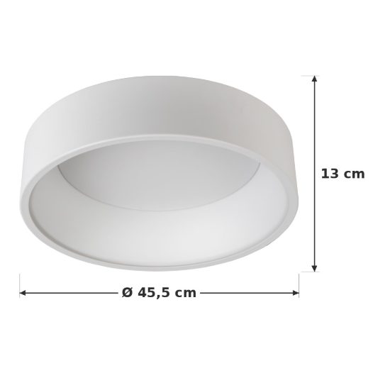 Plafoniera rotonda per camera da letto moderna bianco led 30w 3000k