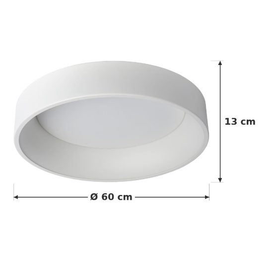 Plafoniera rotonda per camera da letto moderna bianco led 42w 3000k