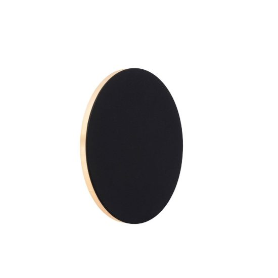 Plafoniera rotonda moderna nero led 7w 3000k