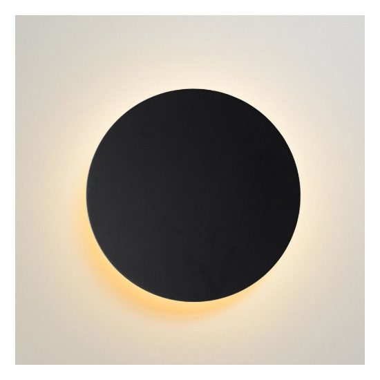 Plafoniera rotonda moderna nero led 7w 3000k