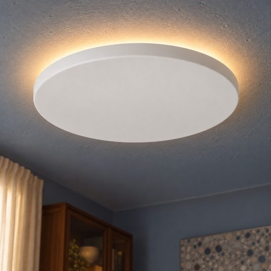 Plafoniera rotonda moderna bianco led 7w 3000k