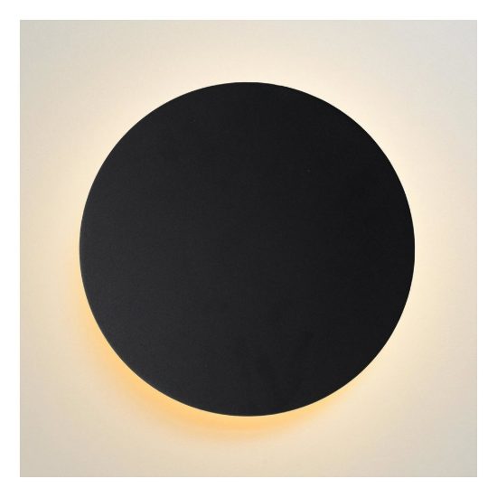 Plafoniera rotonda moderna nero led 9w 3000k
