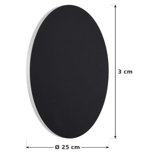 Plafoniera rotonda moderna nero led 9w 3000k