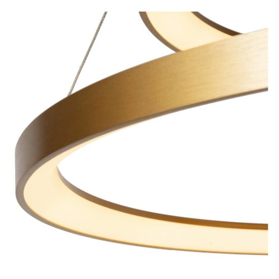 Lampadario a sospensione ad anelli per sala da pranzo contemporaneo oro opalino led 92w 2700k