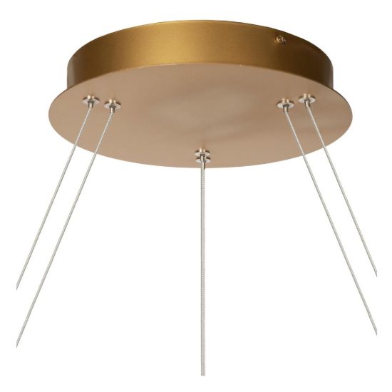 Lampadario a sospensione ad anelli per sala da pranzo contemporaneo oro opalino led 92w 2700k