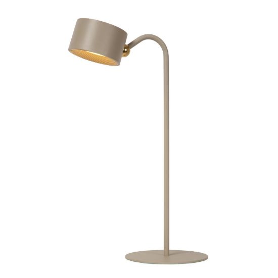 Lampada da scrivania contemporanea tortora led 3,5w cct 2700k 5700k con telecomando ricaricabile