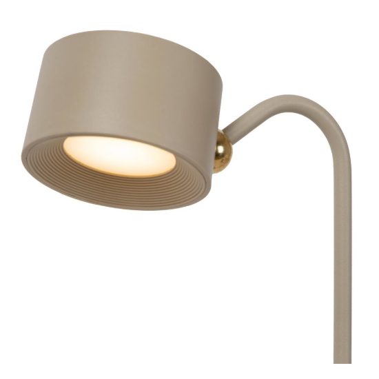 Lampada da scrivania contemporanea tortora led 3,5w cct 2700k 5700k con telecomando ricaricabile