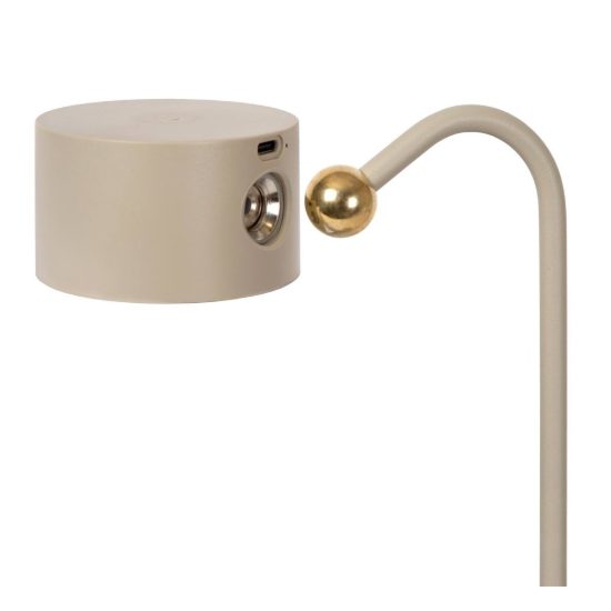 Lampada da scrivania contemporanea tortora led 3,5w cct 2700k 5700k con telecomando ricaricabile