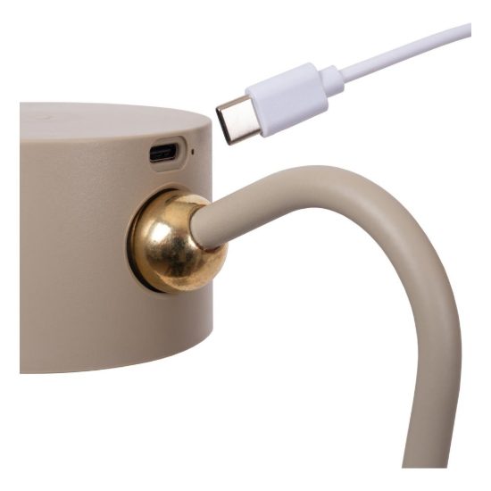 Lampada da scrivania contemporanea tortora led 3,5w cct 2700k 5700k con telecomando ricaricabile