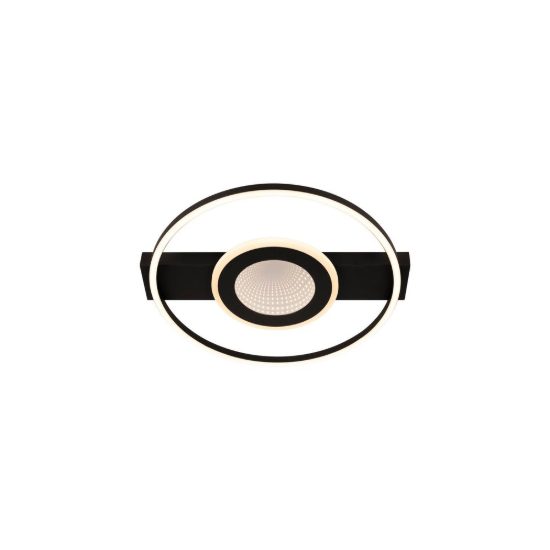 Plafoniera per camera da letto moderna nero led 32w 2700k dimmerabile
