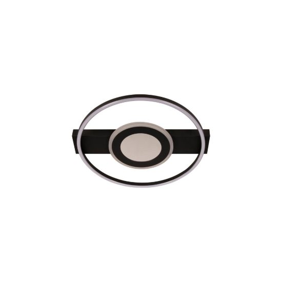 Plafoniera per camera da letto moderna nero led 32w 2700k dimmerabile