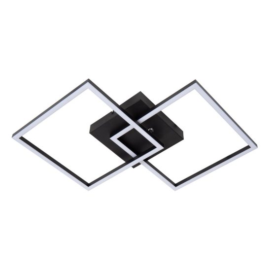 Plafoniera per camera da letto moderna nero led 23w cct 2700k 3300k 4000k