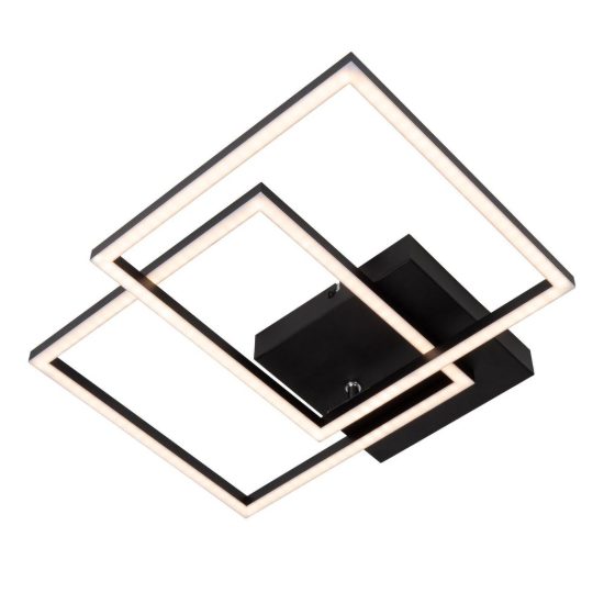 Plafoniera per camera da letto moderna nero led 23w cct 2700k 3300k 4000k