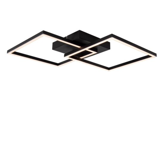 Plafoniera per camera da letto moderna nero led 23w cct 2700k 3300k 4000k