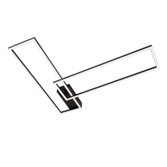Plafoniera lineare per soggiorno moderna nero led 23w cct 2700k 3300k 4000k