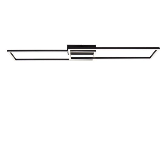 Plafoniera lineare per soggiorno moderna nero led 23w cct 2700k 3300k 4000k