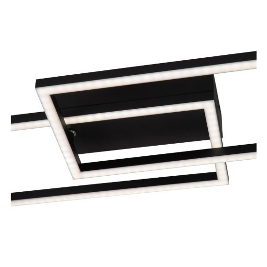 Plafoniera lineare per soggiorno moderna nero led 23w cct 2700k 3300k 4000k