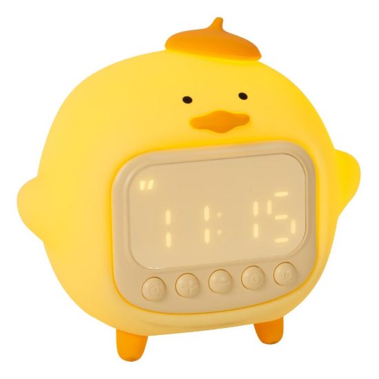 Lampada da comodino per cameretta bambini giallo led 1,5w 2100k ricaricabile a forma di anatra