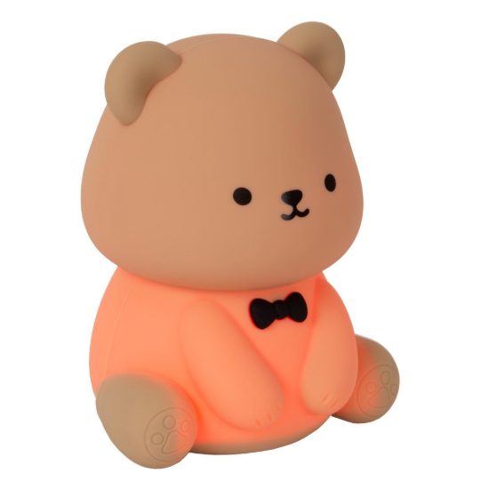 Lampada da comodino per cameretta bambini marrone led 0,5w 2100k ricaricabile a forma di orsetto