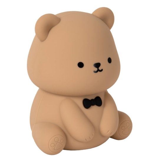 Lampada da comodino per cameretta bambini marrone led 0,5w 2100k ricaricabile a forma di orsetto