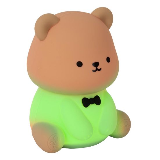 Lampada da comodino per cameretta bambini marrone led 0,5w 2100k ricaricabile a forma di orsetto