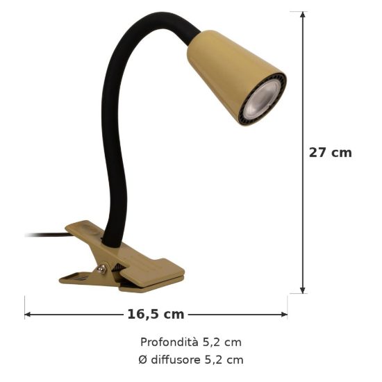 Lampada a pinza conica per studio moderna verde nero