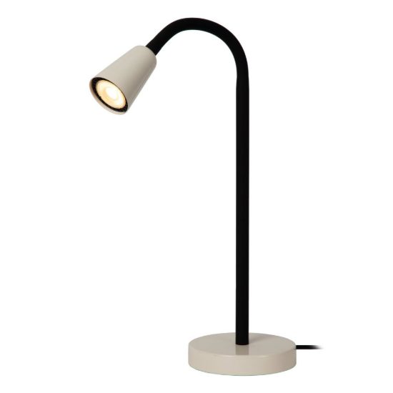Lampada da scrivania conica per studio moderna crema nero