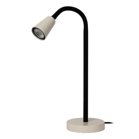 Lampada da scrivania conica per studio moderna crema nero