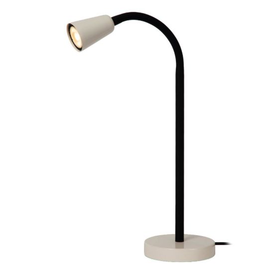 Lampada da scrivania conica per studio moderna crema nero